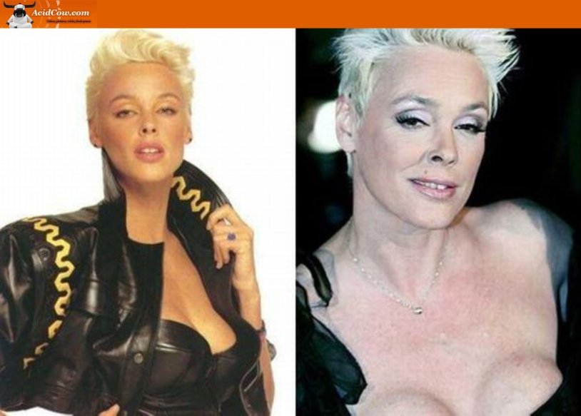 Bridget Nielsen then and now