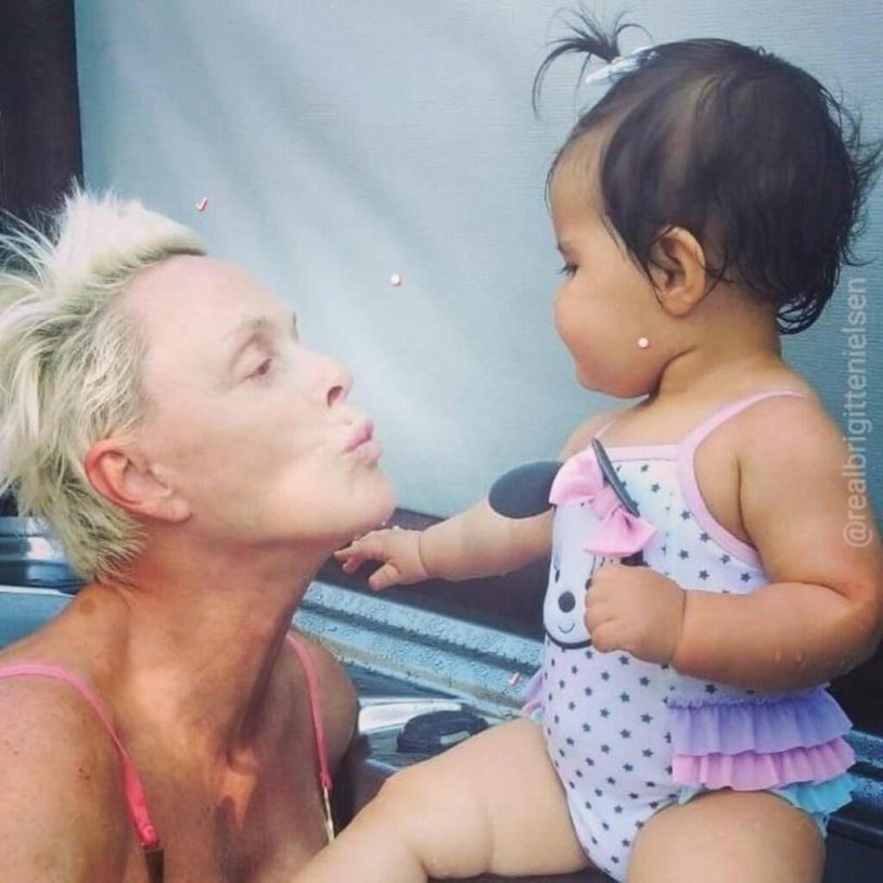 Bridget Nielsen and daughter