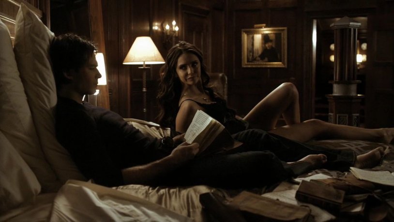 Katherine Pierce and Damon