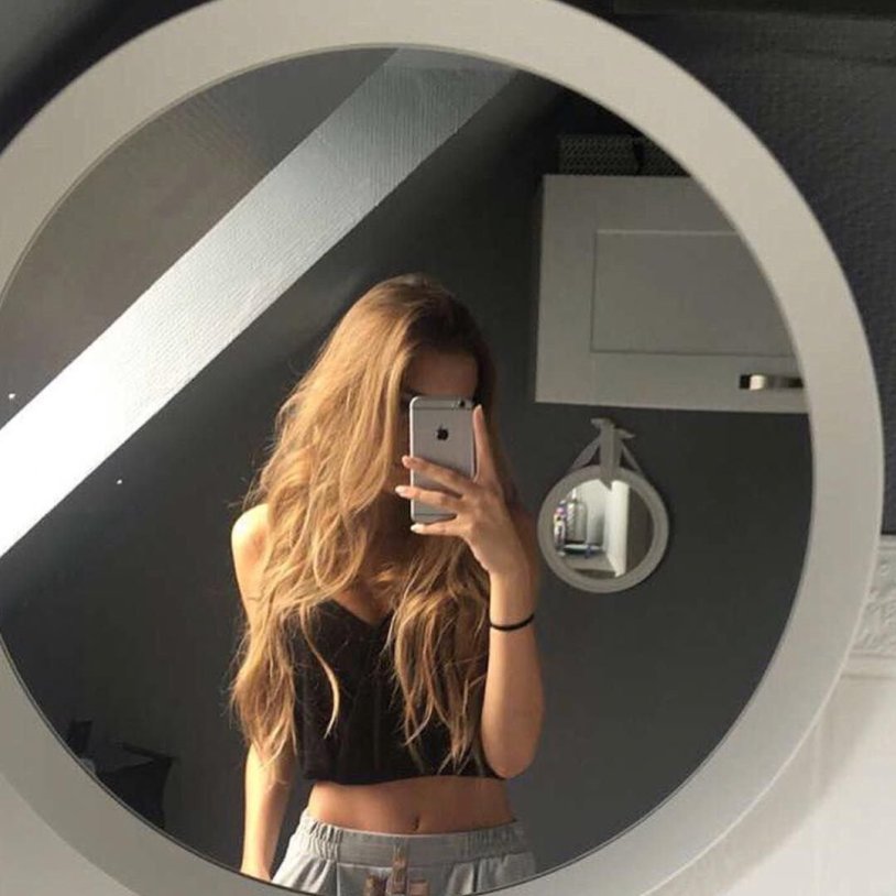 Selfie girl in the mirror