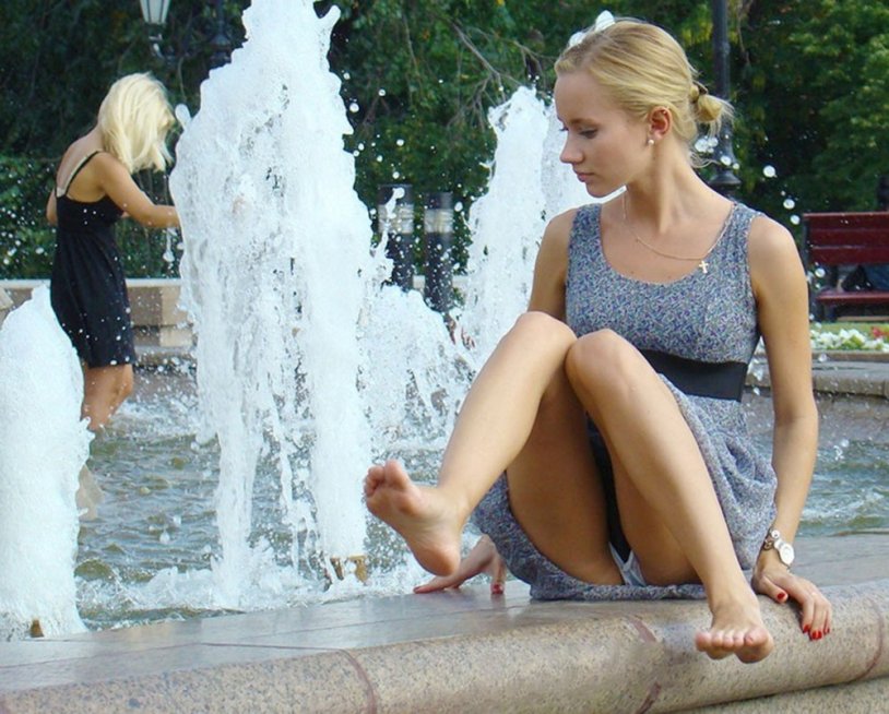 Street Candid stockings