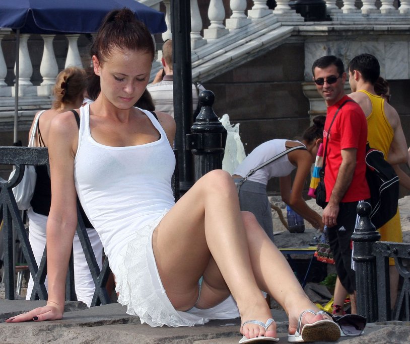 Marley Brinx in a skirt