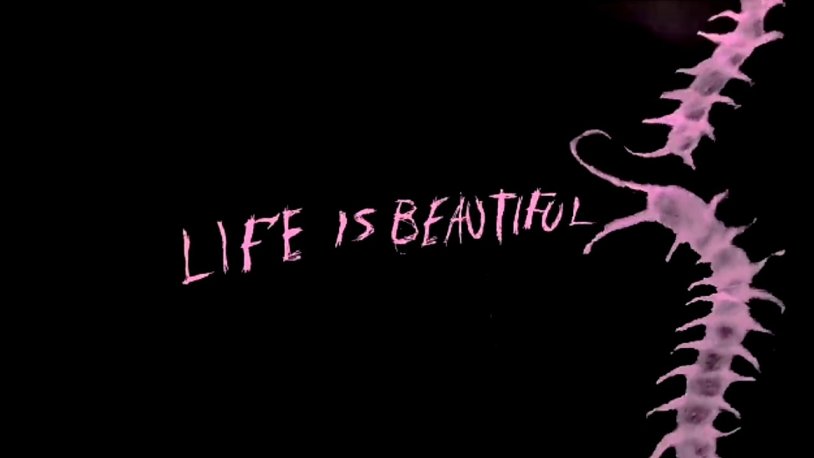 Lil Peep on a black background