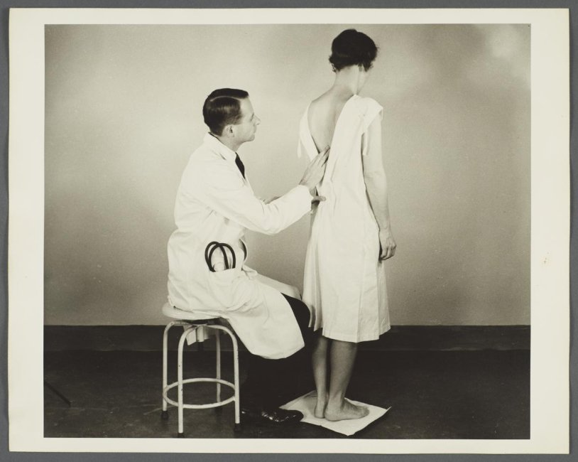 Women's male medical examination retro