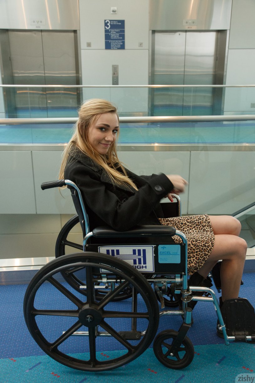Girl in a wheelchair