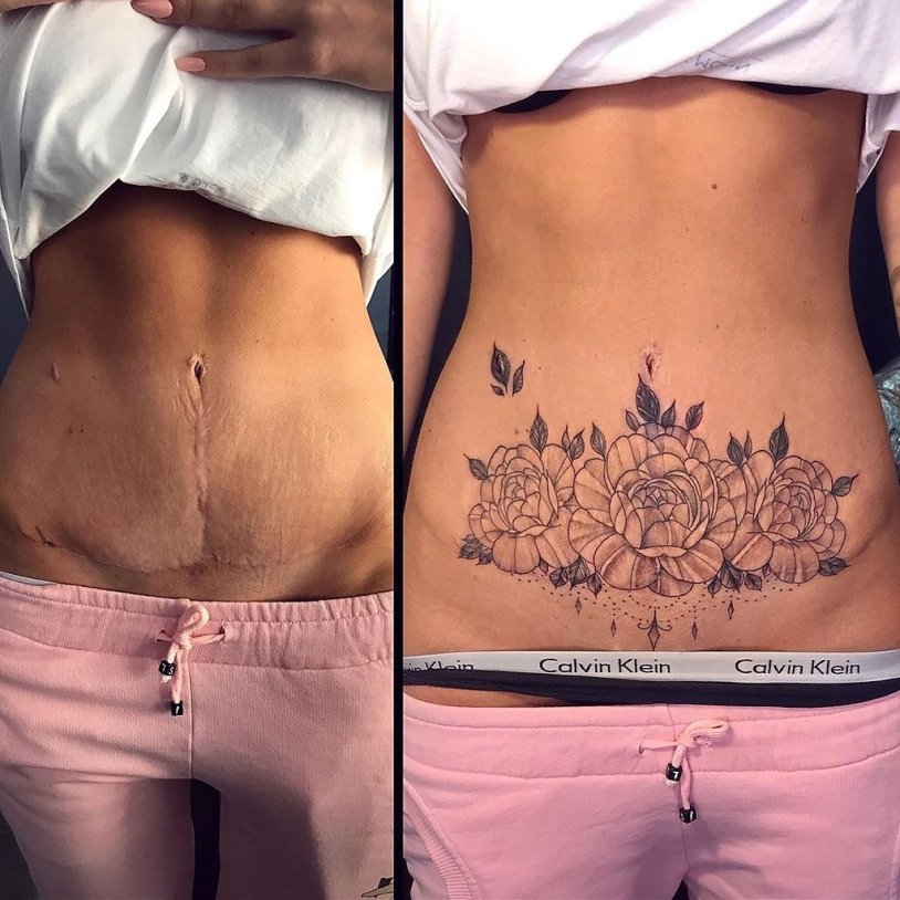 Tattoo on the stomach