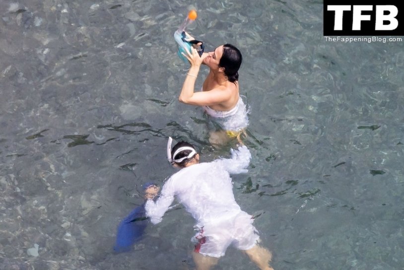 Katya Perry on the beach