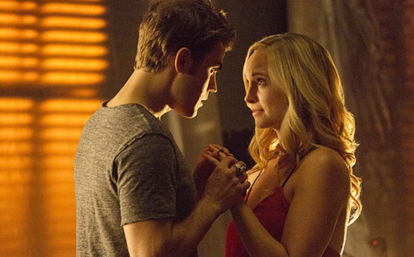 Stefan Salvatore and Caroline