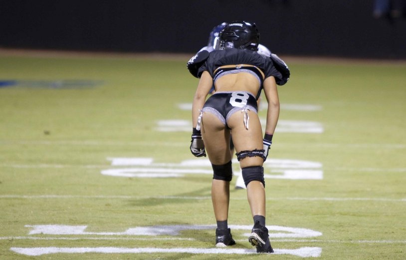 Women's rugby in underwear
