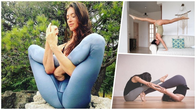 Funny poses in yoga