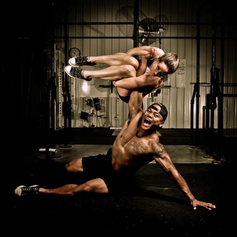 Photo shoot in crossfit hall