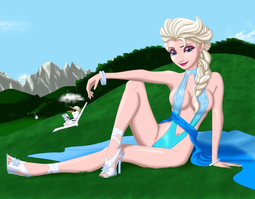 Elsa Frooseen in a swimsuit