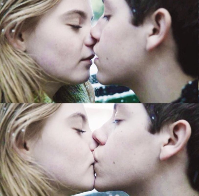Shameless Karl and Bonnie kiss