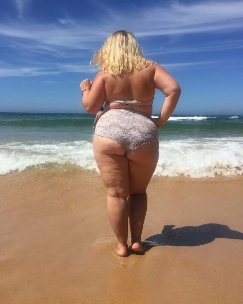 Fat women on the beach