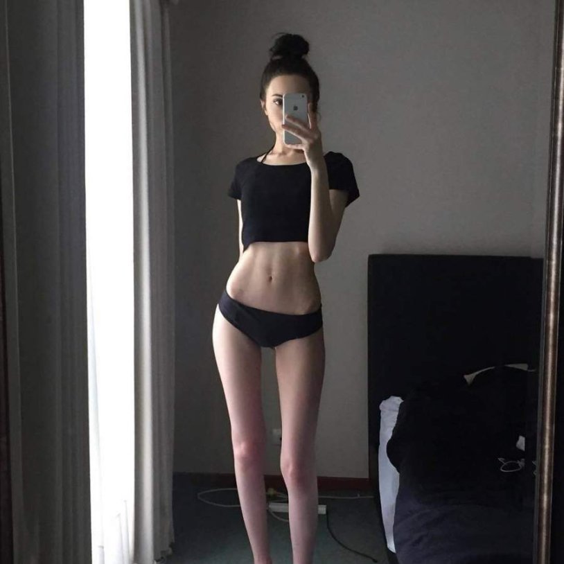 The girl’s thin body
