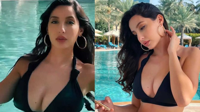 Nora Fatehi in a swimsuit