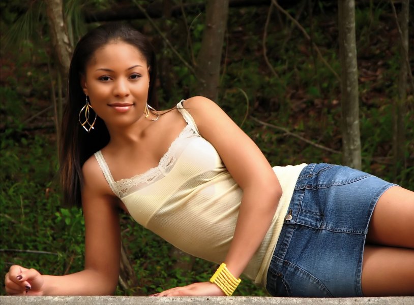 Ebony Gerles in a swimsuit