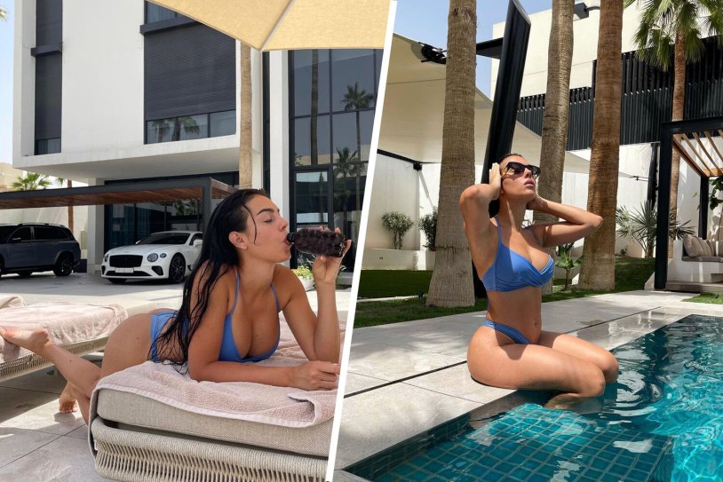 Wife Ronaldo Georgina in a swimsuit