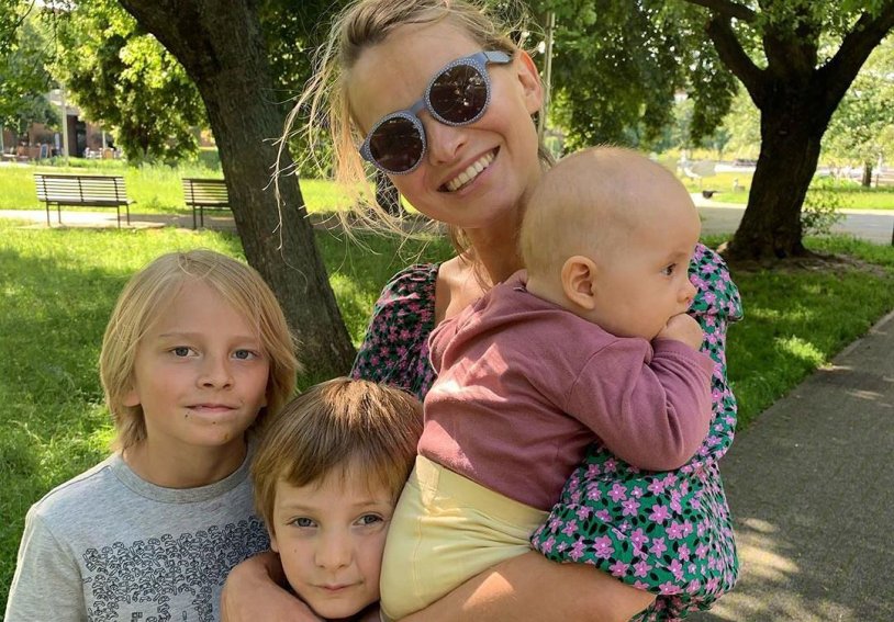 John Moro with her husband