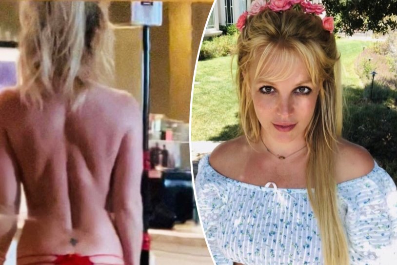 Britney Spears laid out