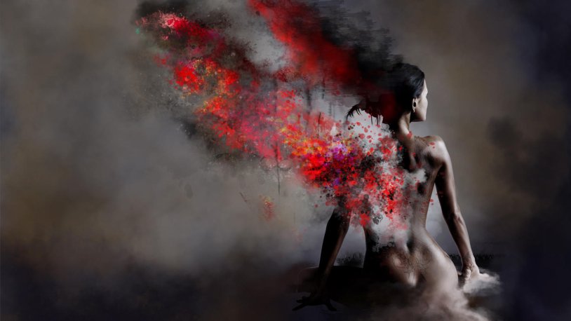 The girl is an explosion of emotions