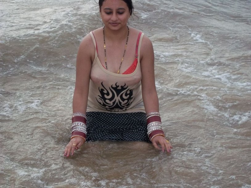 Women Bathing in Ganga River