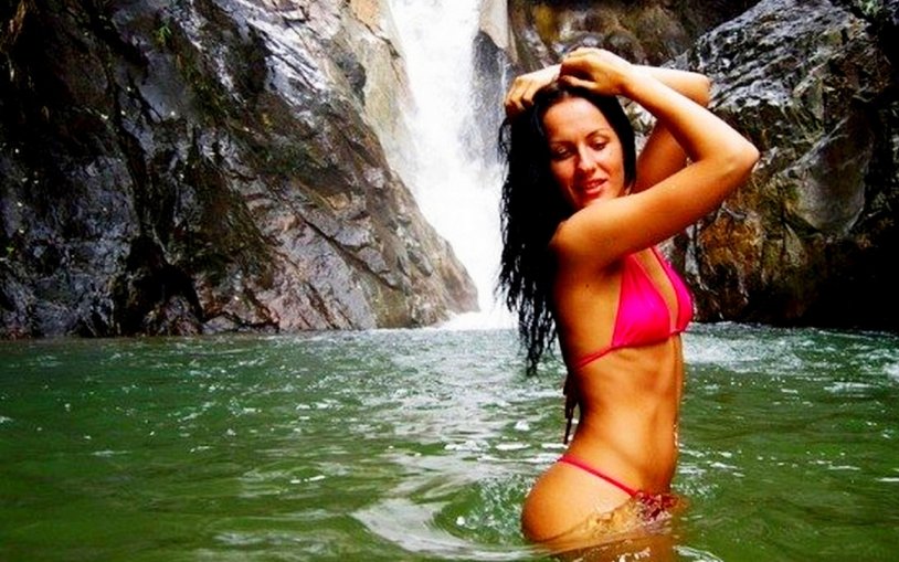 Beautiful Abkhaz girls in a swimsuit