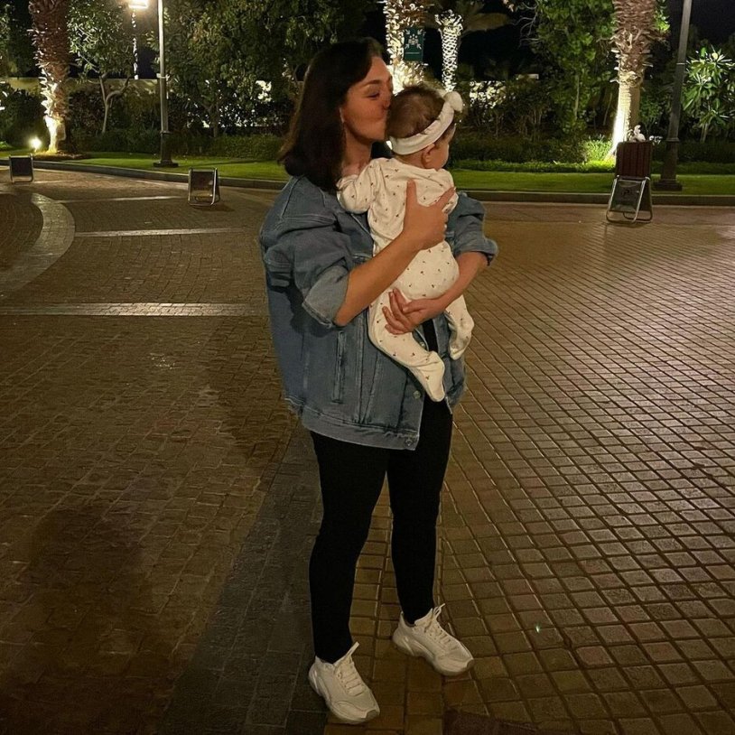 Marina Kravets with her daughter
