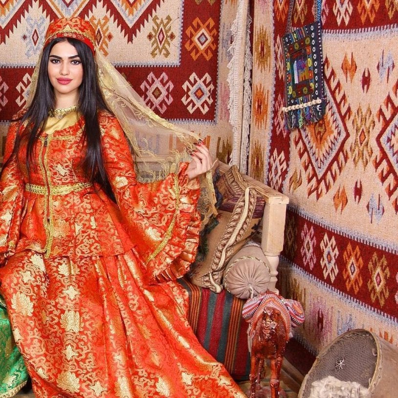 Beautiful national faces of Azerbaijani