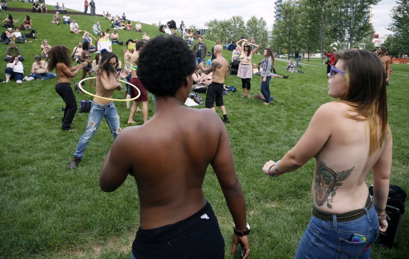 American poples in the park