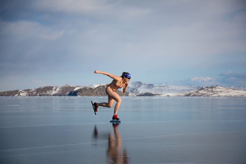 Skates on Baikal