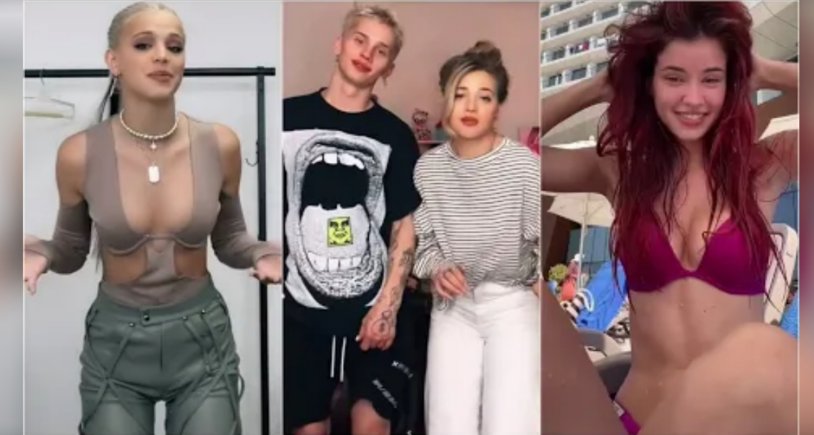 Several girls in bikini