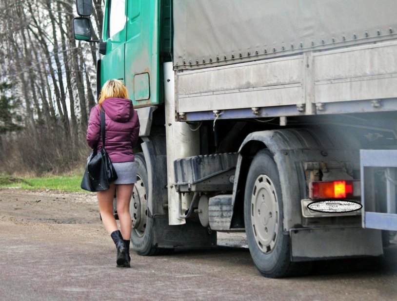 Women on the track for a trucker