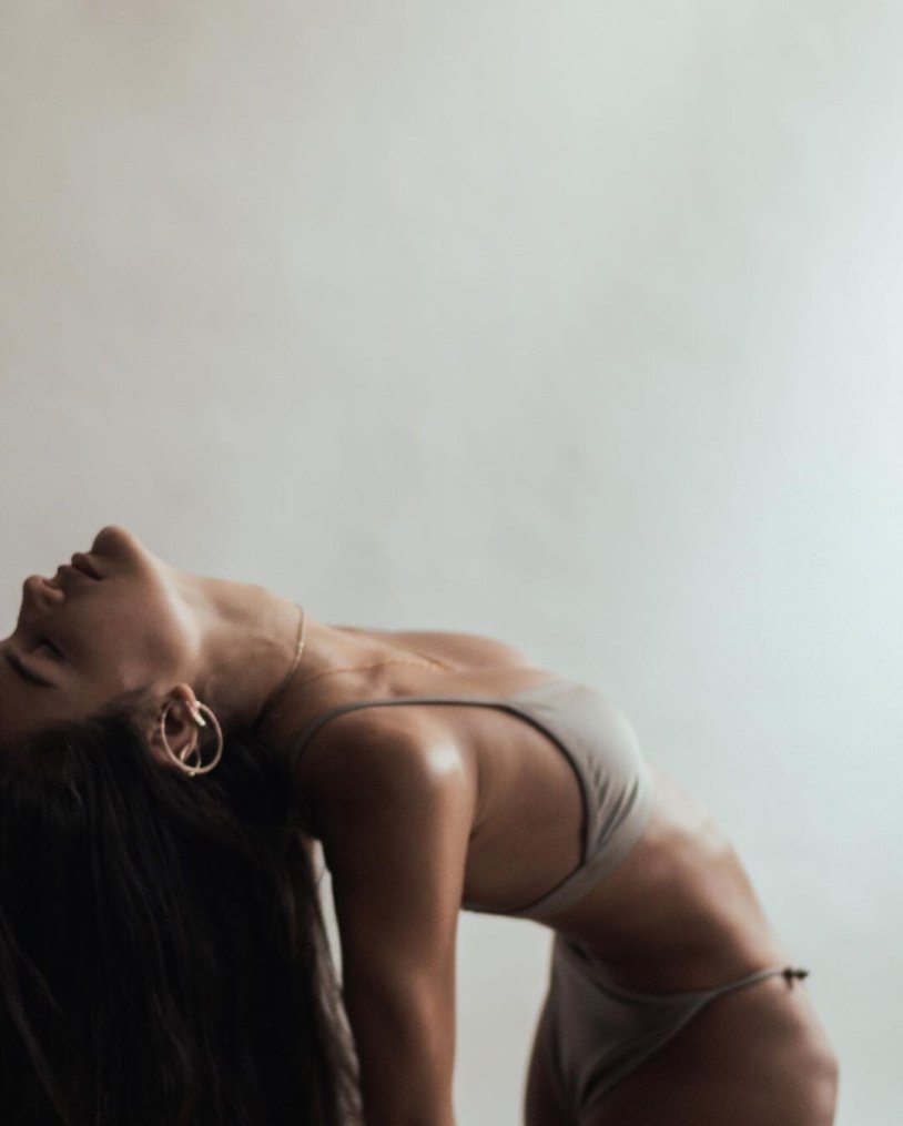 Alizee 2020 in a swimsuit