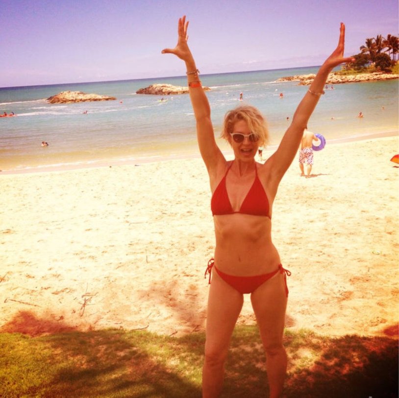 Jena Elfman in a swimsuit