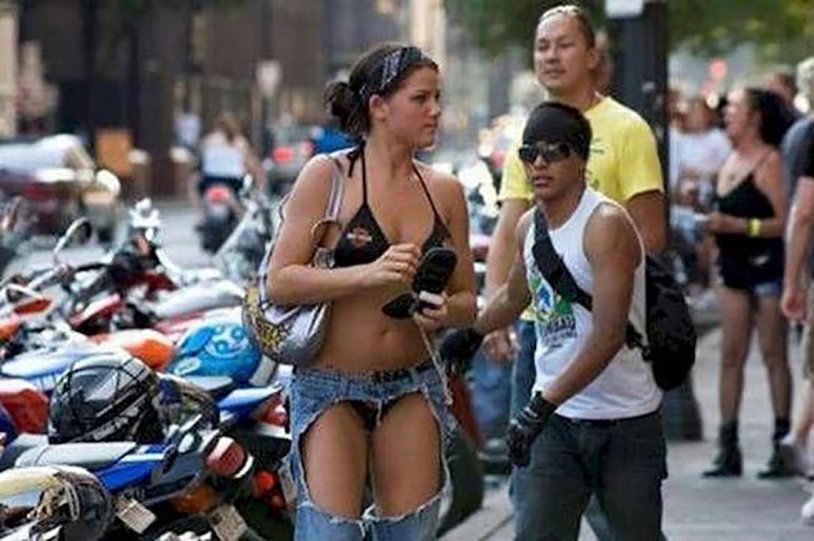 Funny girls on the street