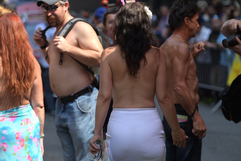 Parade in New York Topless