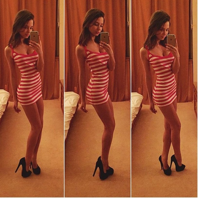 Linda Loo in the dress