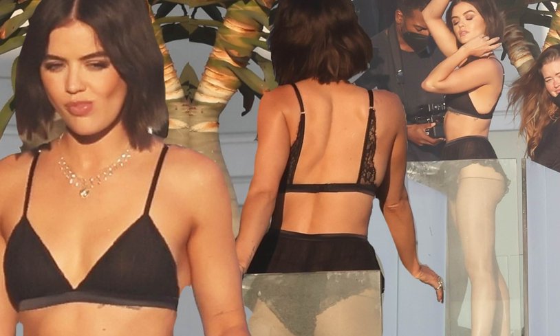 Lucy Hale in underwear