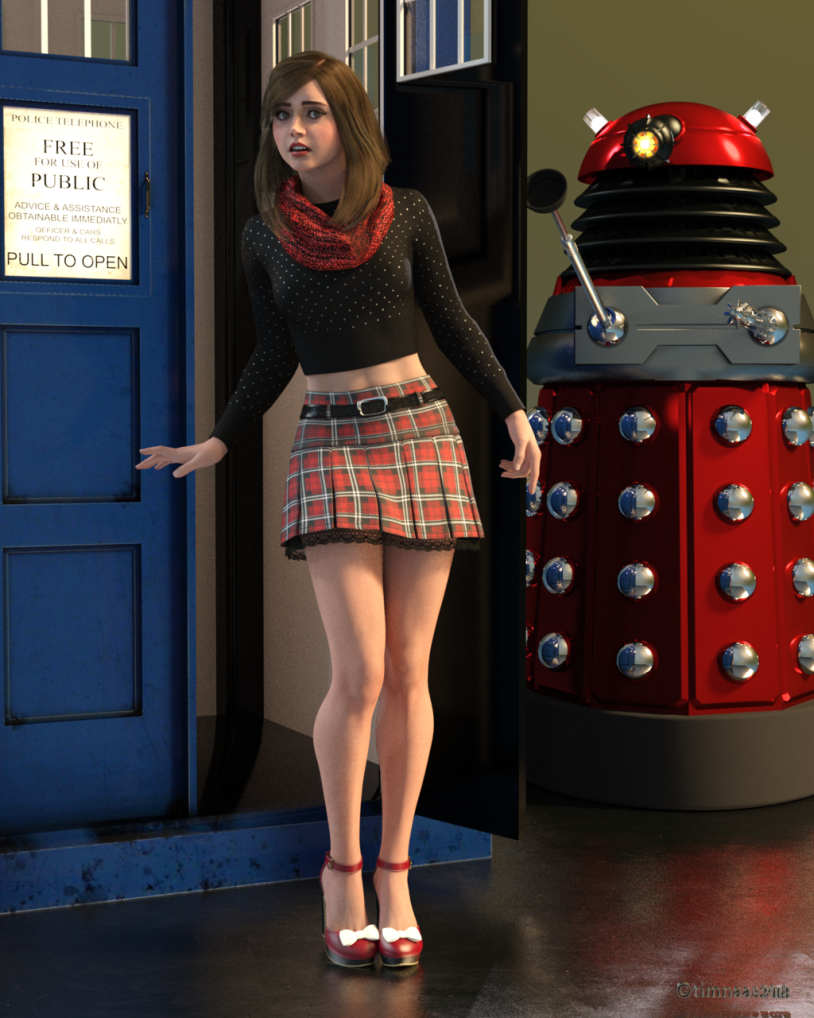 Doctor Klara Oswald in a skirt