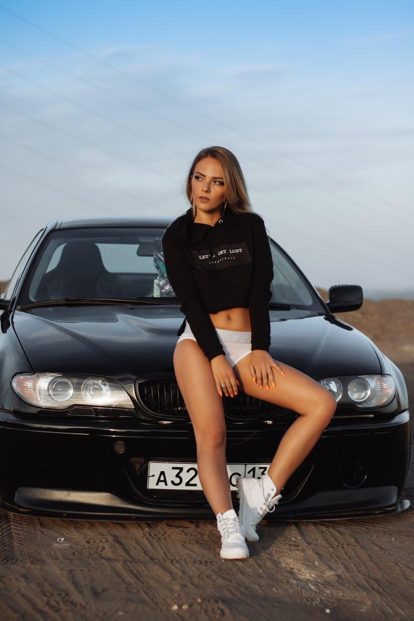 Photo shoot with BMW girl