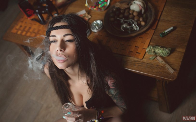 Diana Melison smokes