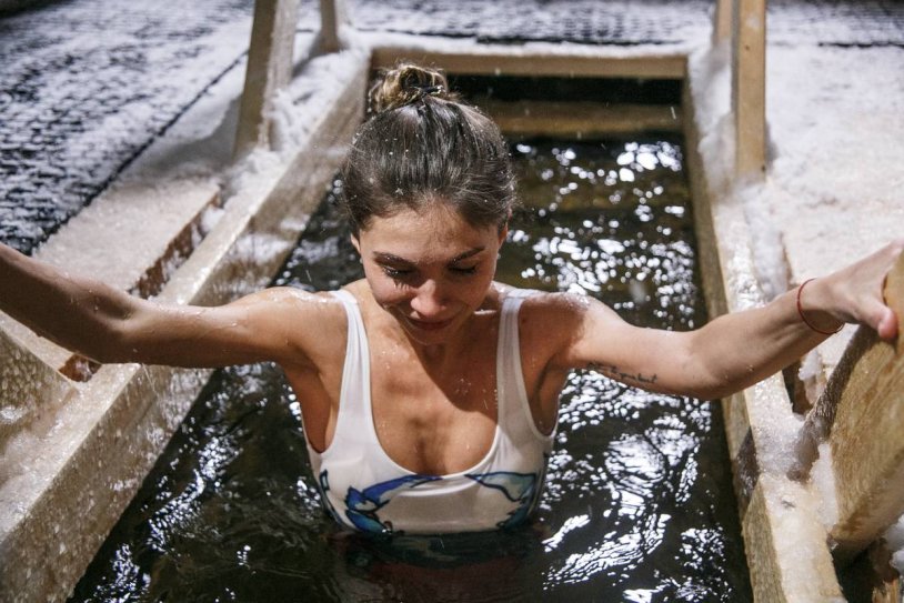 Beautiful girls on baptismal bathing 2022