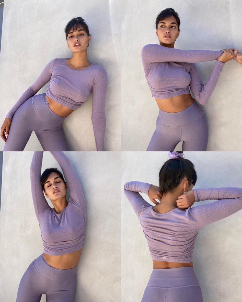 Giselle Oliveira in a tracksuit