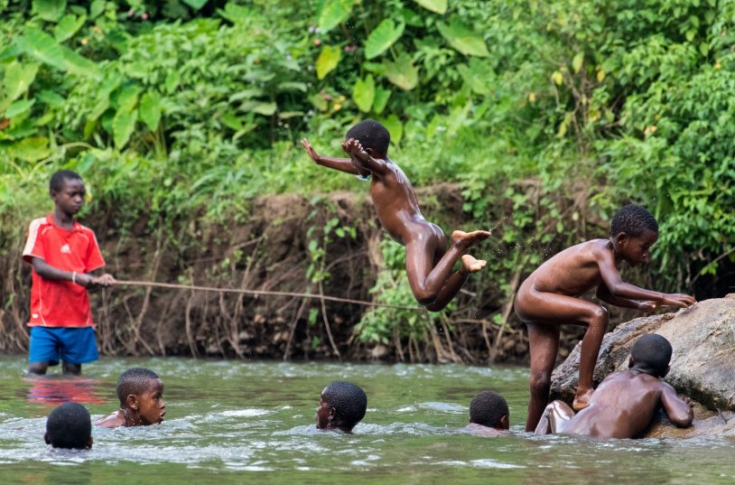 Bathing in Africa
