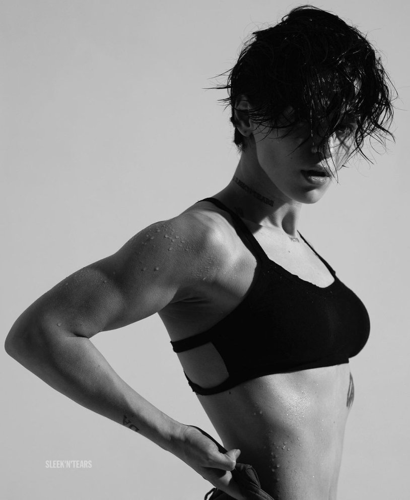 Sarah Chok in a swimsuit