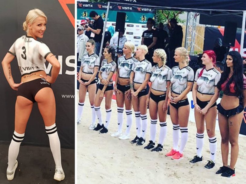 Naked on football without everything