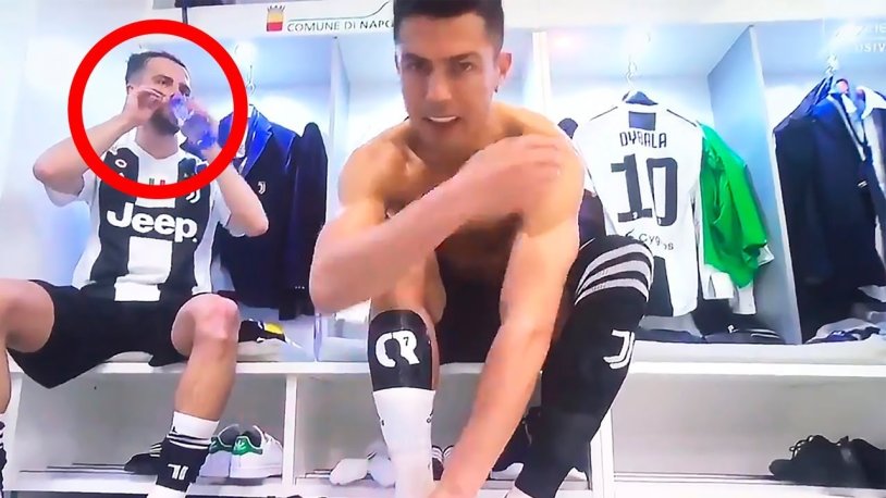 Cristiano Ronaldo in the locker room