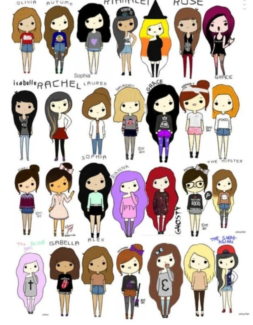 Cute drawings for a personal diary