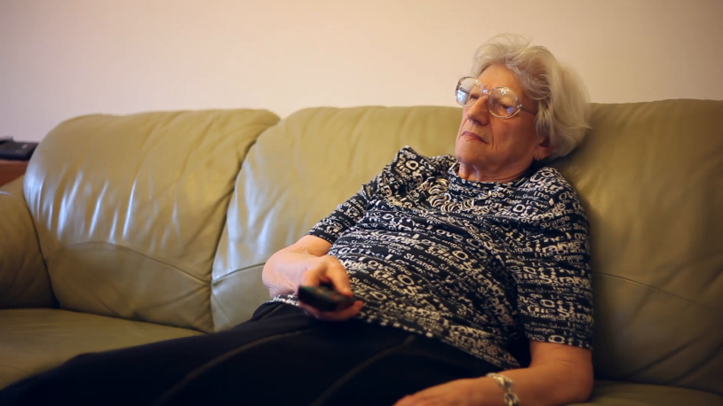 Naked elderly old women